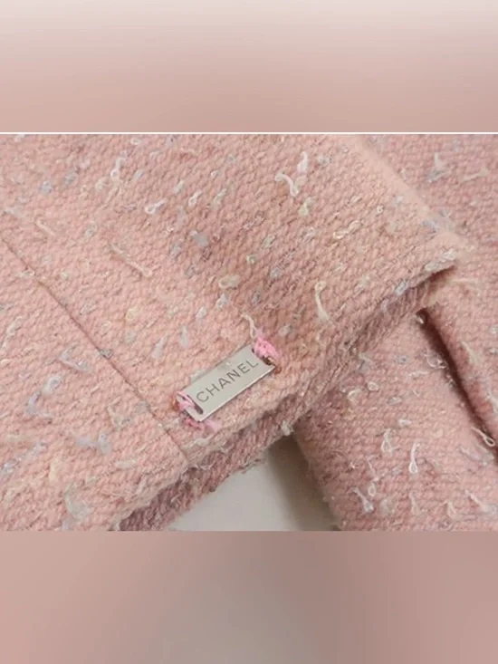Vintage Chanel Pink Tweed Jacket - Picture 6 of 6